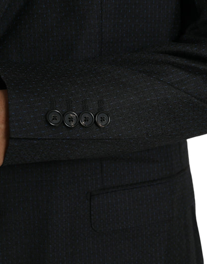 Однобортний піджак Dolce &amp; Gabbana Black Wool MARTINI
