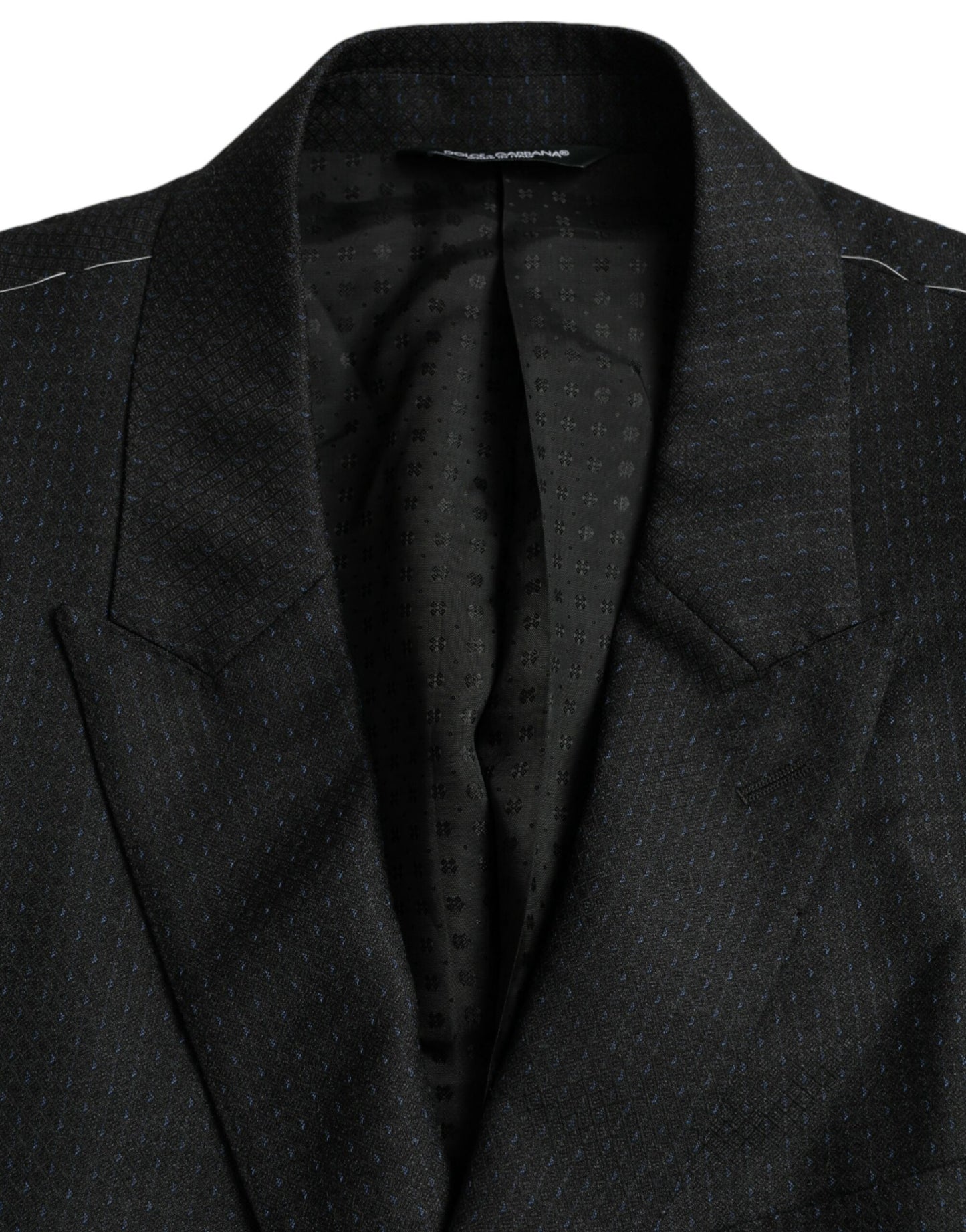 Однобортний піджак Dolce &amp; Gabbana Black Wool MARTINI