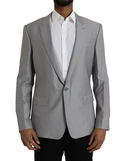 Однобортний піджак Dolce &amp; Gabbana Grey Wool Peak