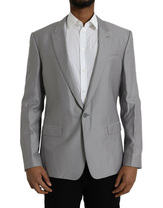 Однобортний піджак Dolce &amp; Gabbana Grey Wool Peak