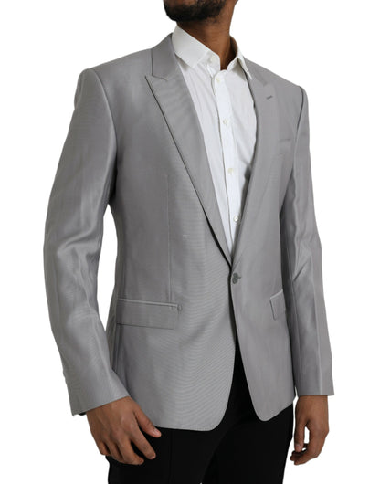 Однобортний піджак Dolce &amp; Gabbana Grey Wool Peak