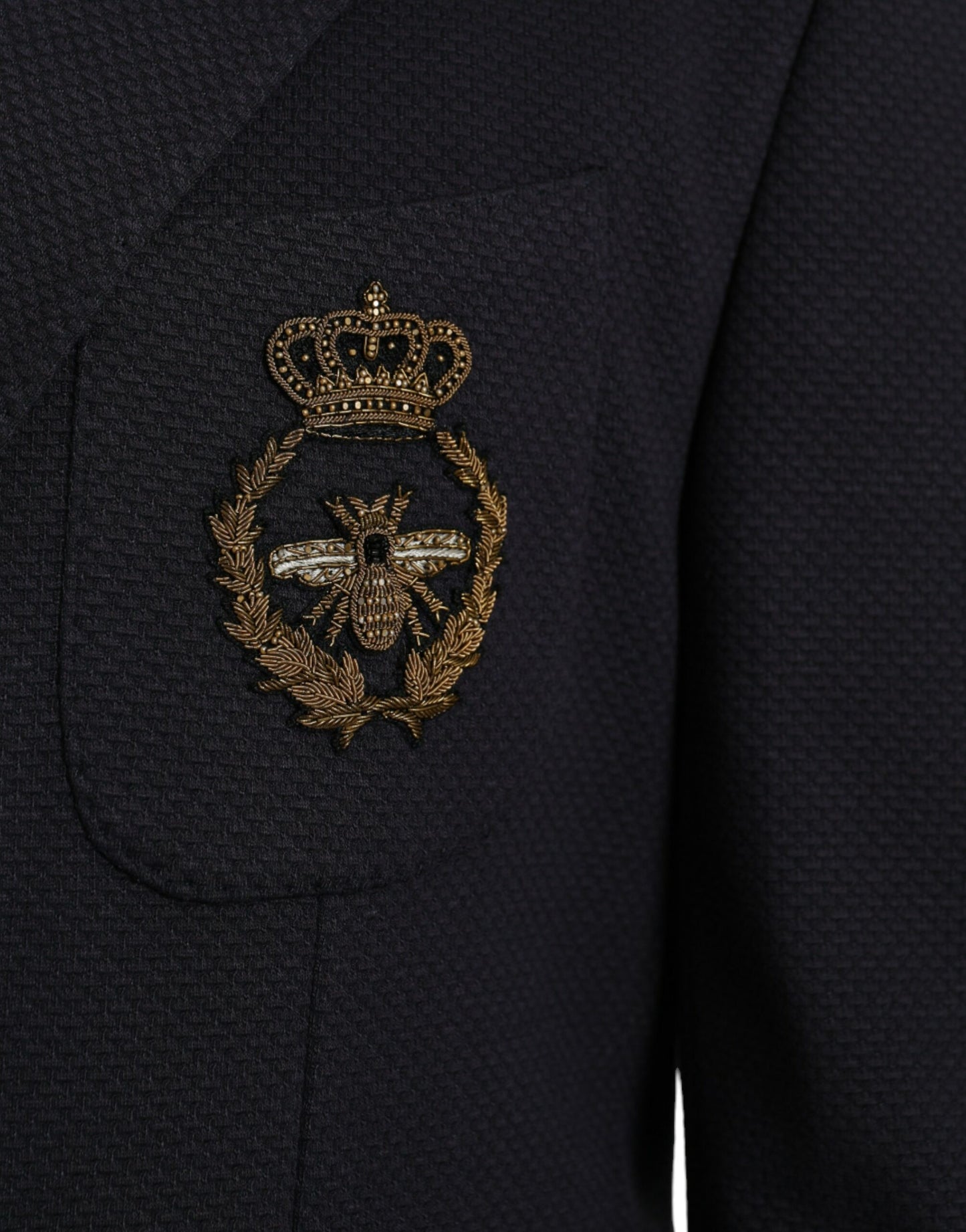 Двобортний піджак Dolce &amp; Gabbana Dark Blue Crown Bee
