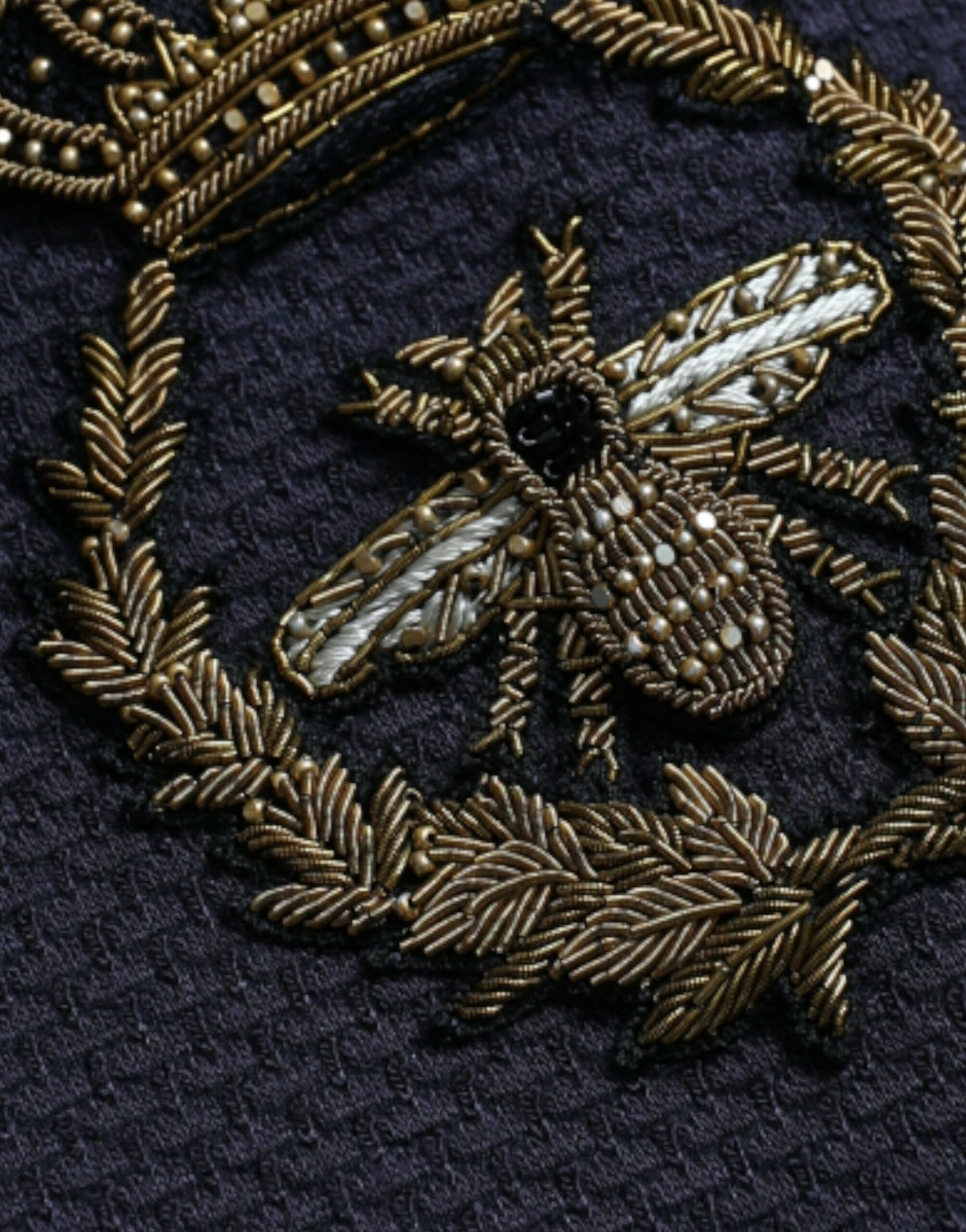 Двобортний піджак Dolce &amp; Gabbana Dark Blue Crown Bee