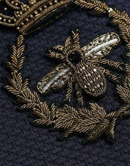 Двобортний піджак Dolce &amp; Gabbana Dark Blue Crown Bee