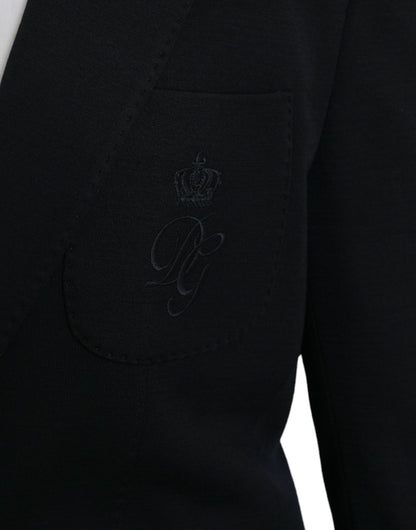 Чорний вовняний однобортний піджак Dolce &amp; Gabbana