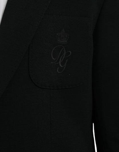 Чорний вовняний однобортний піджак Dolce &amp; Gabbana