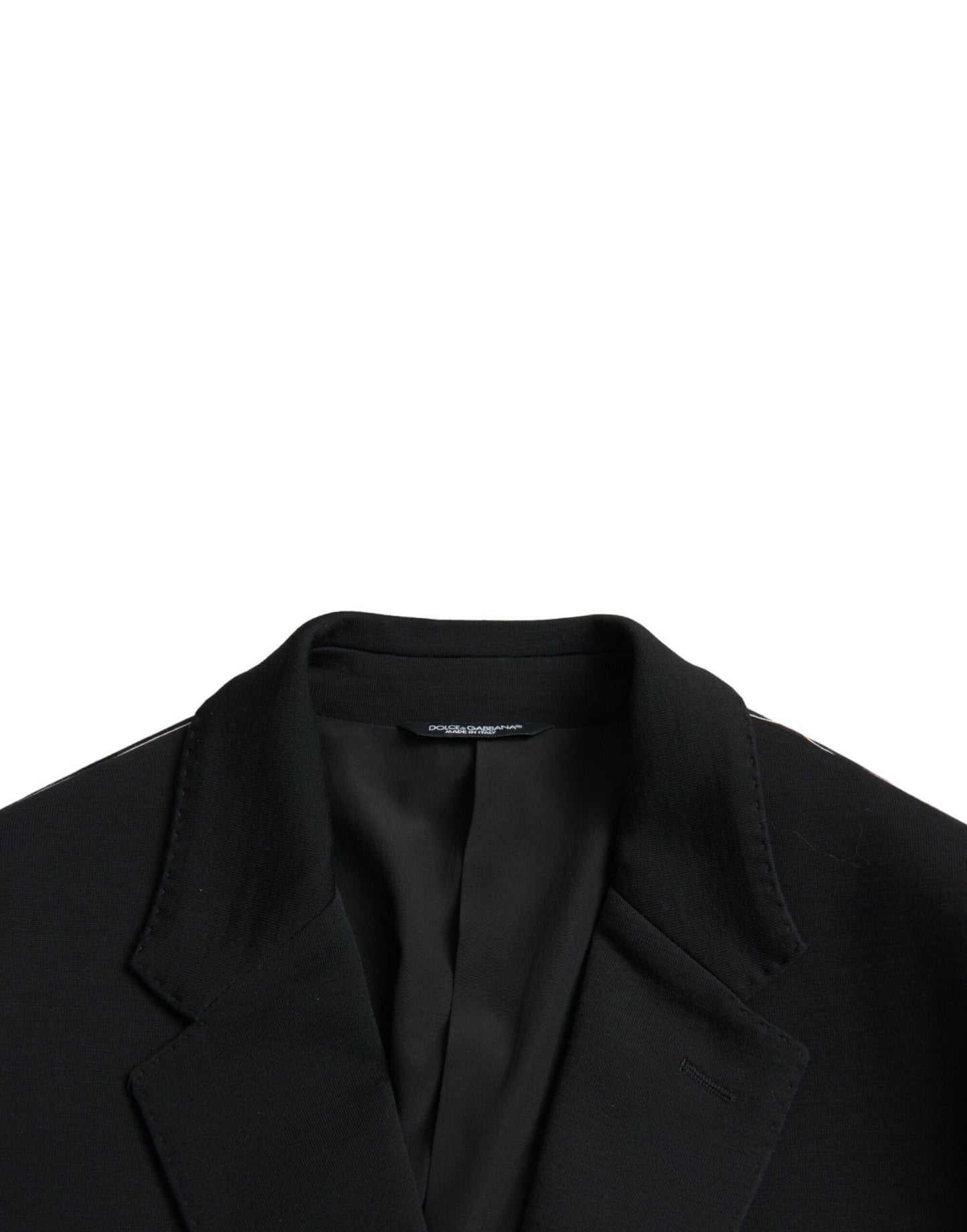 Чорний вовняний однобортний піджак Dolce &amp; Gabbana