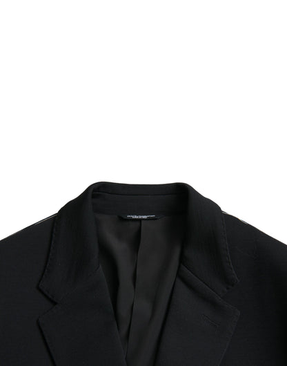 Чорний вовняний однобортний піджак Dolce &amp; Gabbana