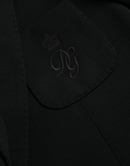 Чорний вовняний однобортний піджак Dolce &amp; Gabbana