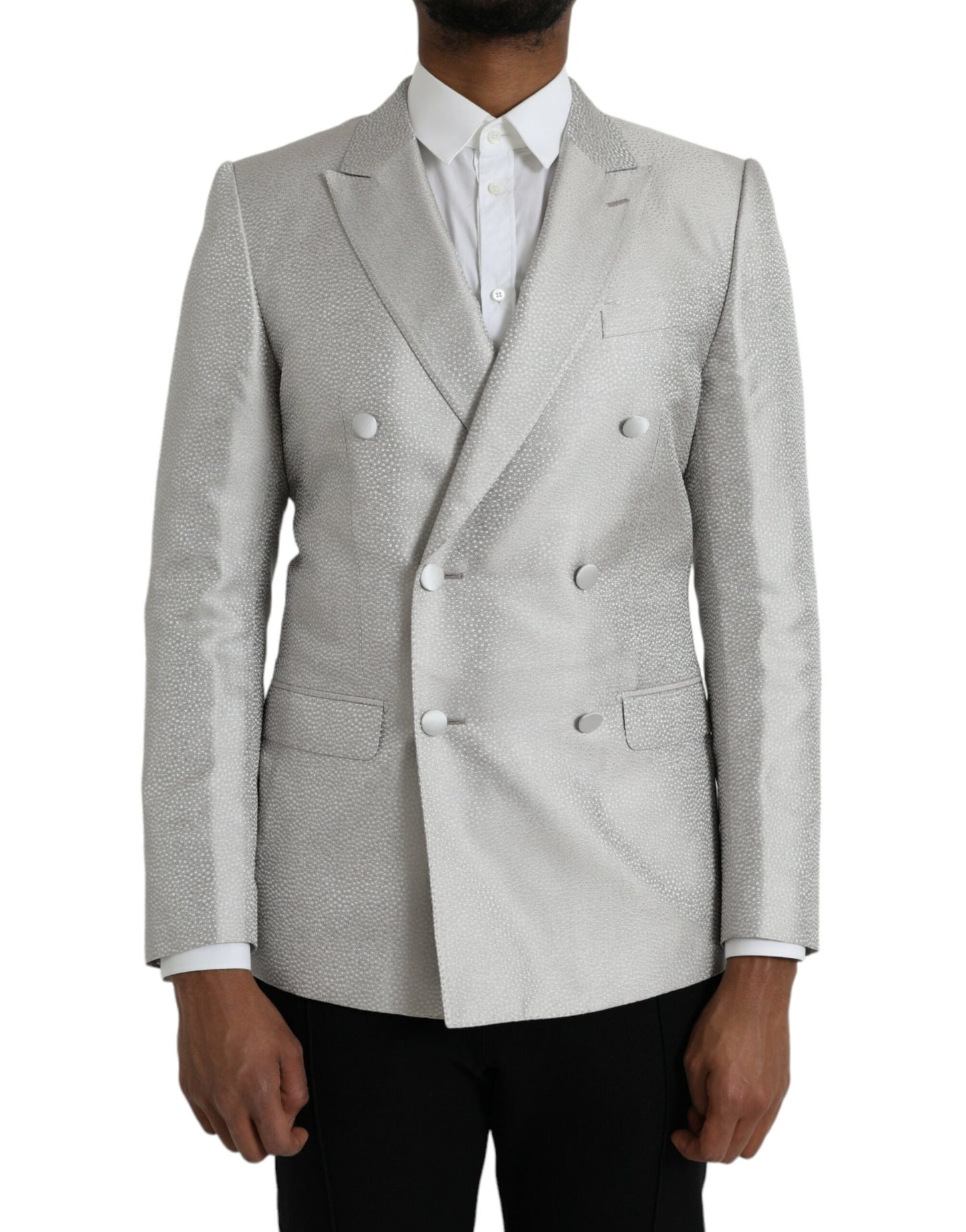 Двобортний піджак Dolce &amp; Gabbana Off White MARTINI