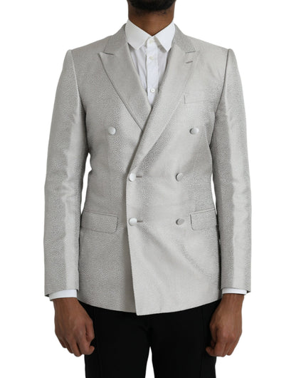 Двобортний піджак Dolce &amp; Gabbana Off White MARTINI