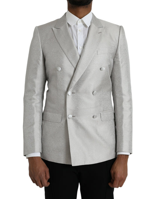 Двобортний піджак Dolce &amp; Gabbana Off White MARTINI