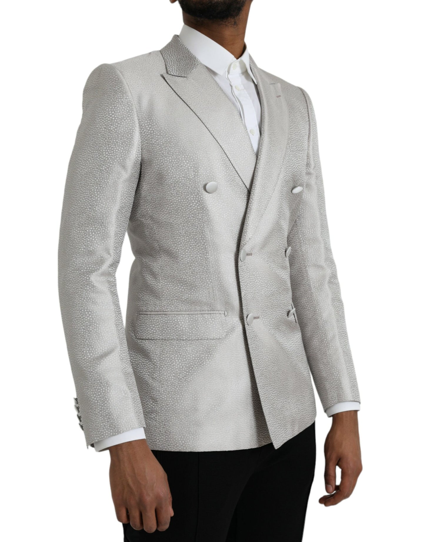 Двобортний піджак Dolce &amp; Gabbana Off White MARTINI