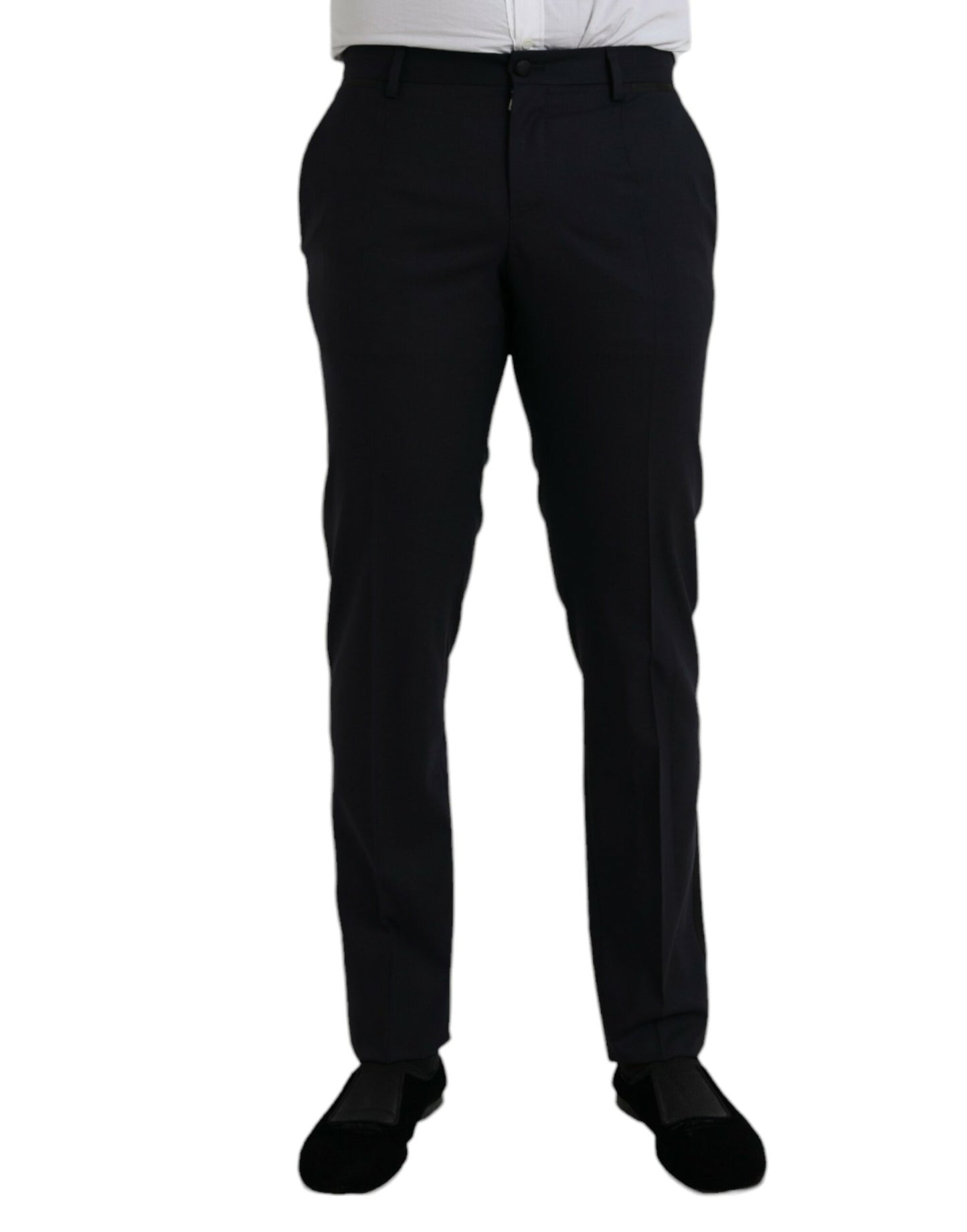 Темно-сині вовняні офіційні штани Dolce &amp; Gabbana Slim Fit