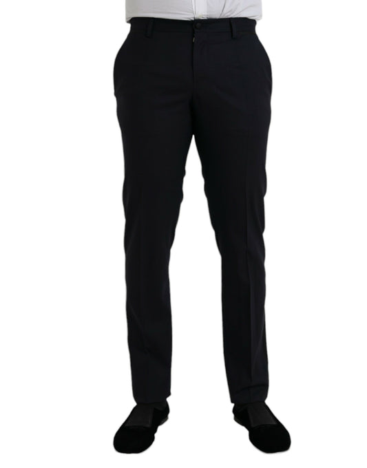 Темно-сині вовняні офіційні штани Dolce &amp; Gabbana Slim Fit