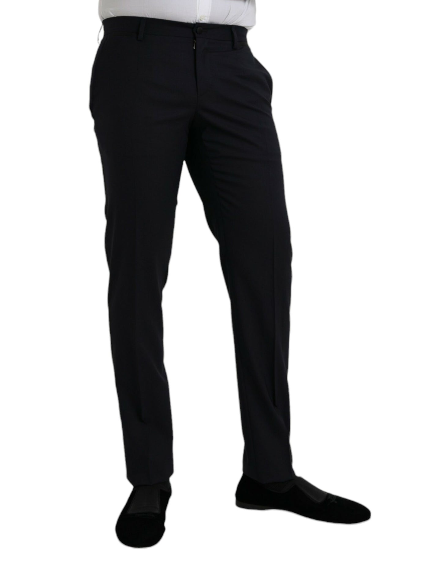 Темно-сині вовняні офіційні штани Dolce &amp; Gabbana Slim Fit
