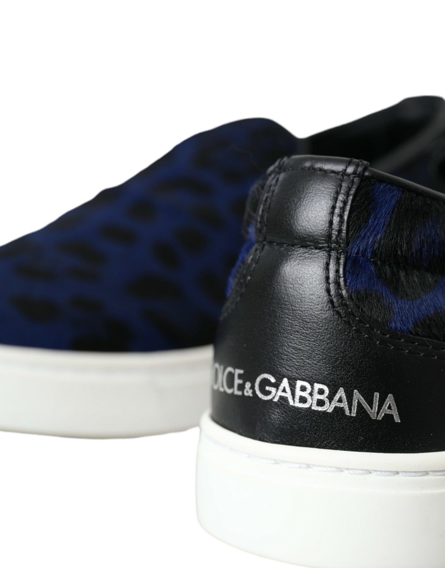 Кросівки Dolce &amp; Gabbana синього кольору з леопардового волосся з телячої шкіри