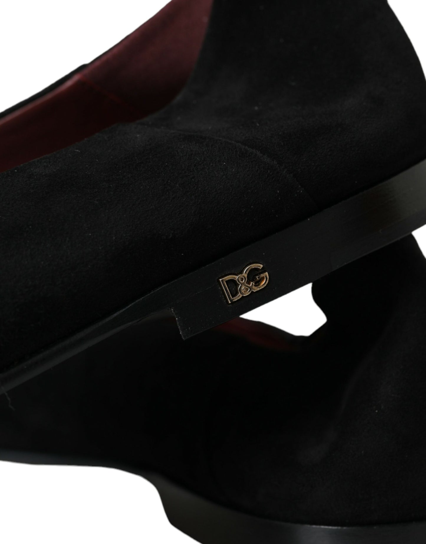 Чорні замшеві лофери Dolce &amp; Gabbana, офіційні туфлі без шнурівки