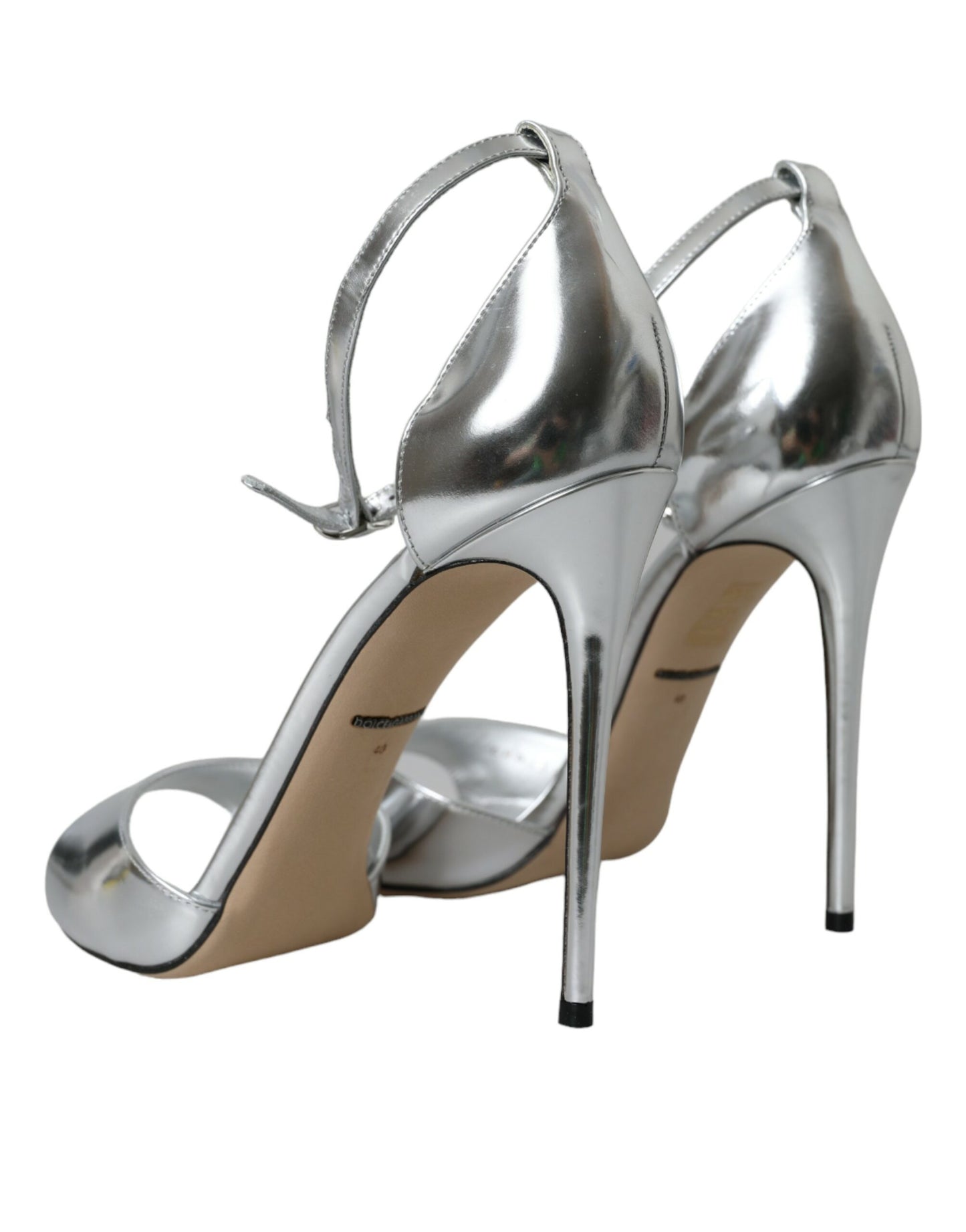 Шкіряні босоніжки Dolce &amp; Gabbana KEIRA Silver