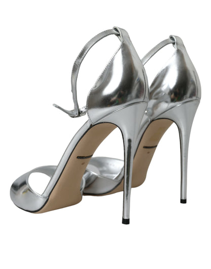 Шкіряні босоніжки Dolce &amp; Gabbana KEIRA Silver