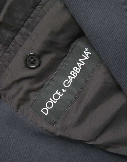 Темно-синій бавовняний однобортний піджак Dolce &amp; Gabbana