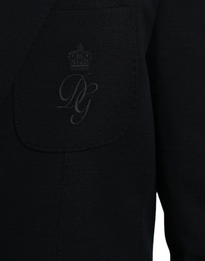 Чорний вовняний однобортний піджак Dolce &amp; Gabbana