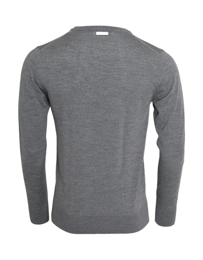 Вовняний пуловер з круглим вирізом Dolce &amp; Gabbana Ash Grey