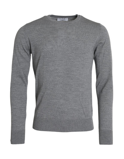 Вовняний пуловер з круглим вирізом Dolce &amp; Gabbana Ash Grey