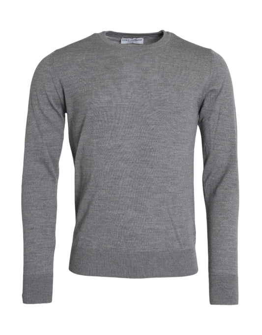 Вовняний пуловер з круглим вирізом Dolce &amp; Gabbana Ash Grey