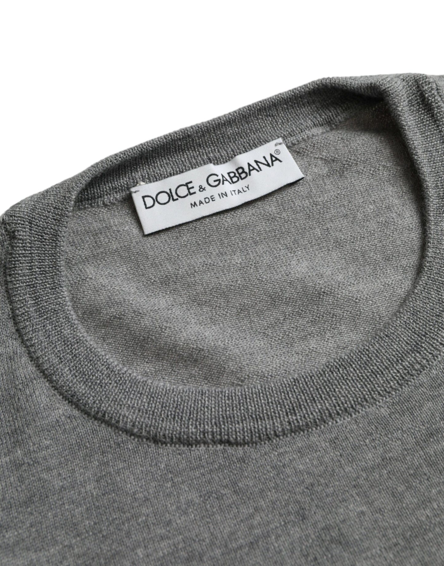 Вовняний пуловер з круглим вирізом Dolce &amp; Gabbana Ash Grey