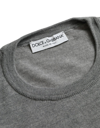 Вовняний пуловер з круглим вирізом Dolce &amp; Gabbana Ash Grey