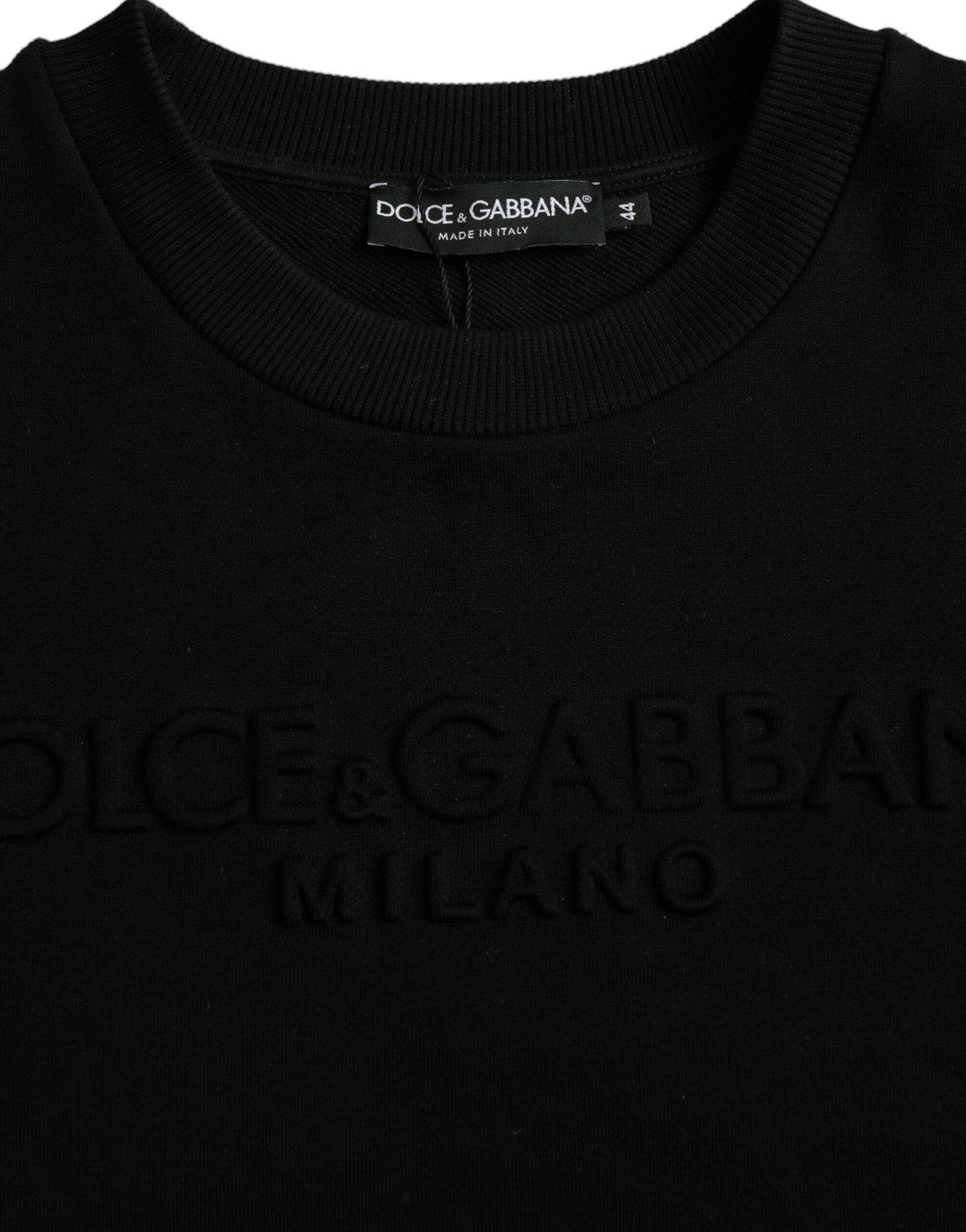 Чорний бавовняний светр з довгими рукавами Dolce &amp; Gabbana