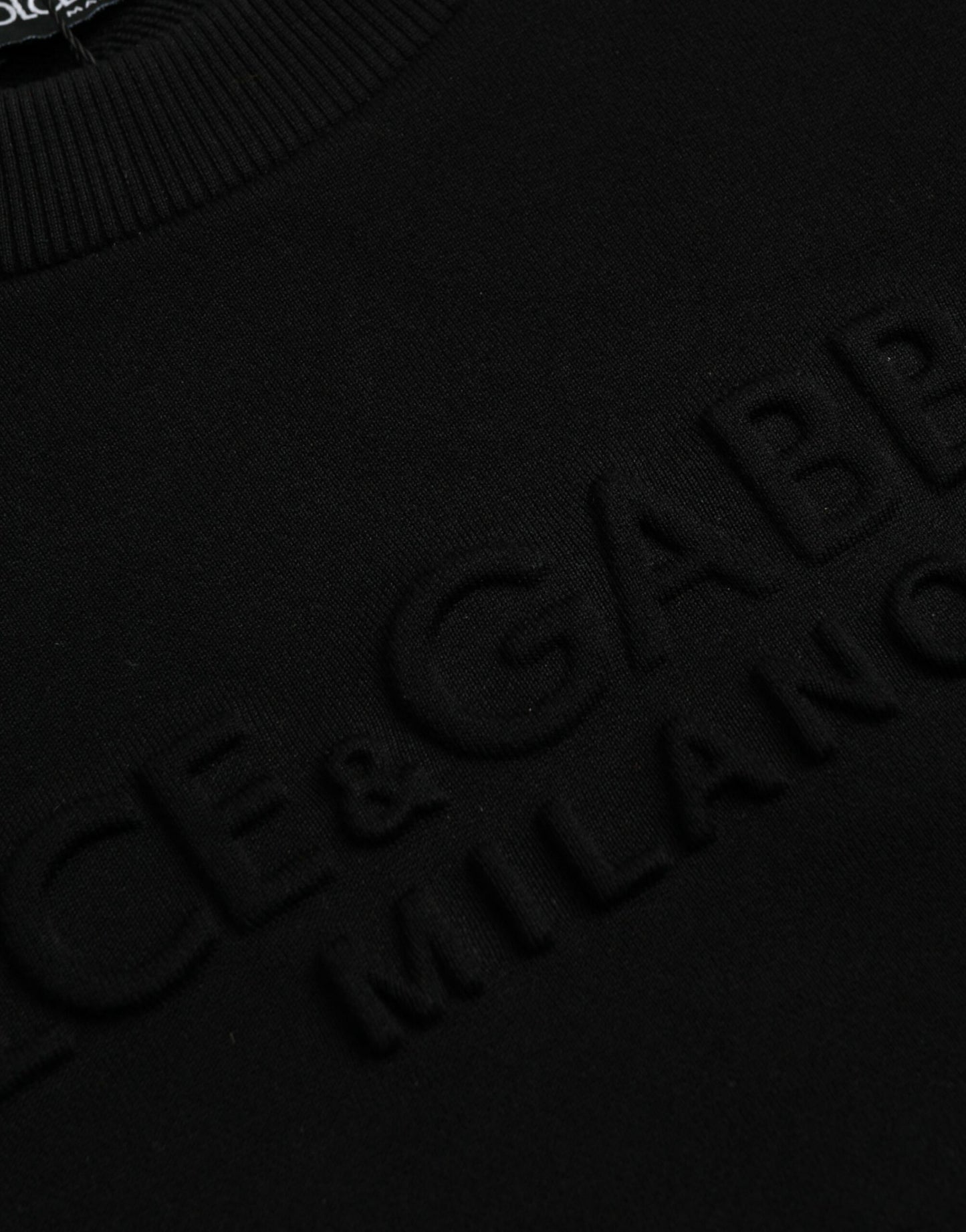 Чорний бавовняний светр з довгими рукавами Dolce &amp; Gabbana
