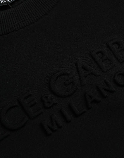 Чорний бавовняний светр з довгими рукавами Dolce &amp; Gabbana