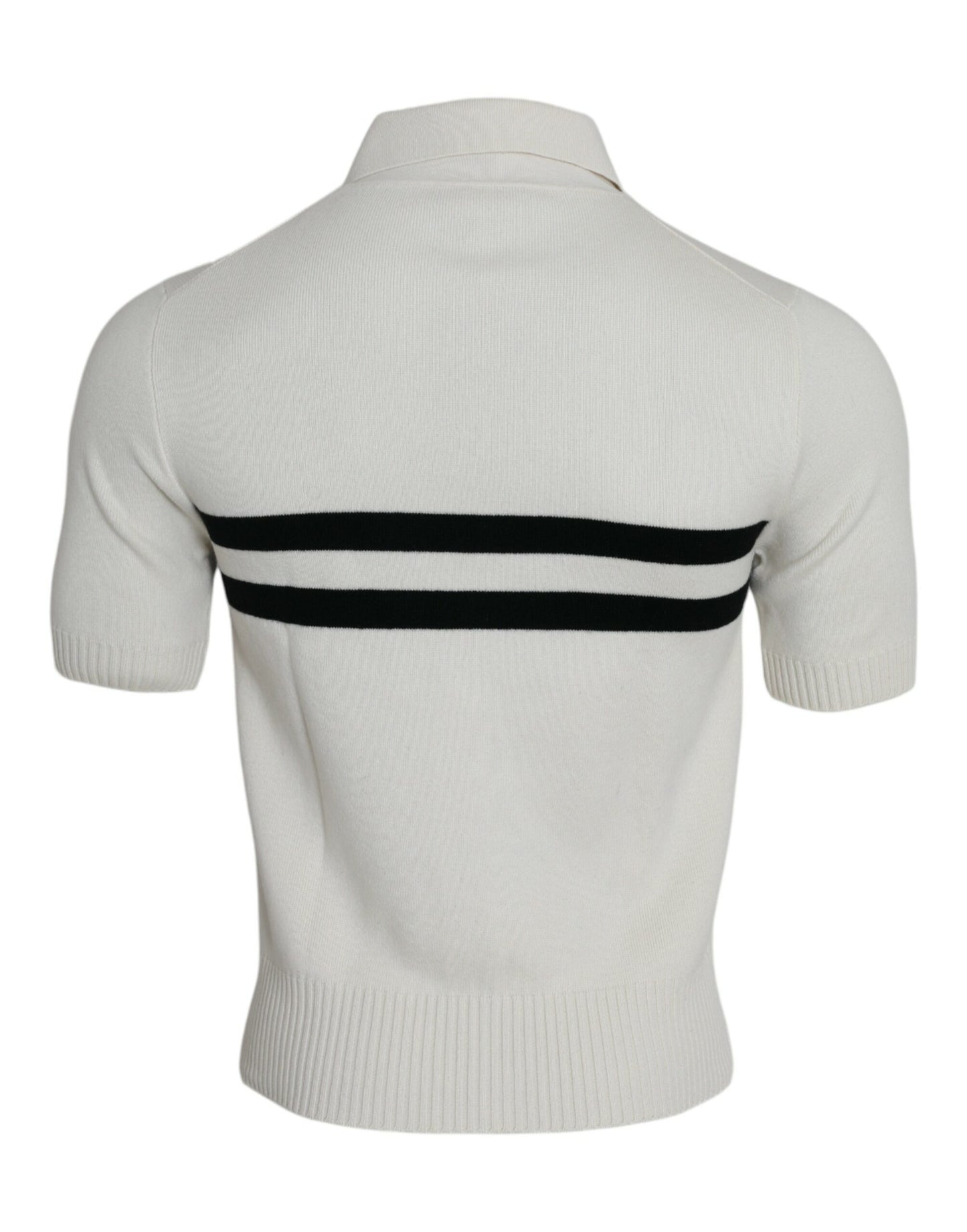 Футболка Dolce &amp; Gabbana White DG з коміром і сорочкою на пуговицах