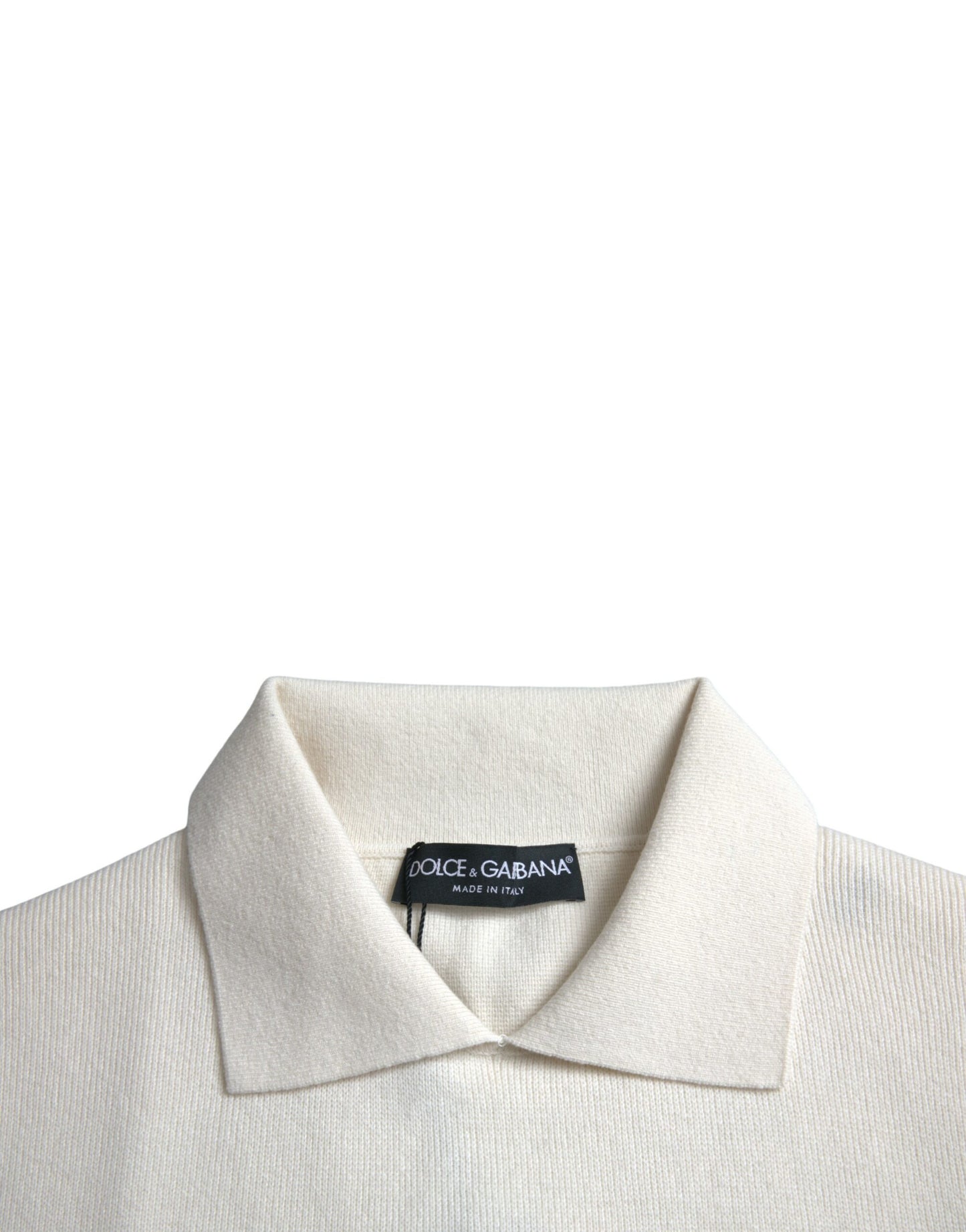 Футболка Dolce &amp; Gabbana White DG з коміром і сорочкою на пуговицах