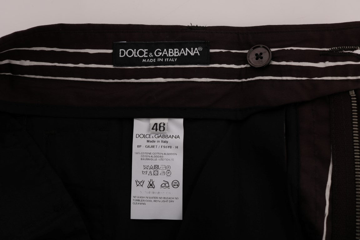 Бавовняні шорти Dolce &amp; Gabbana Bordeaux у смужку