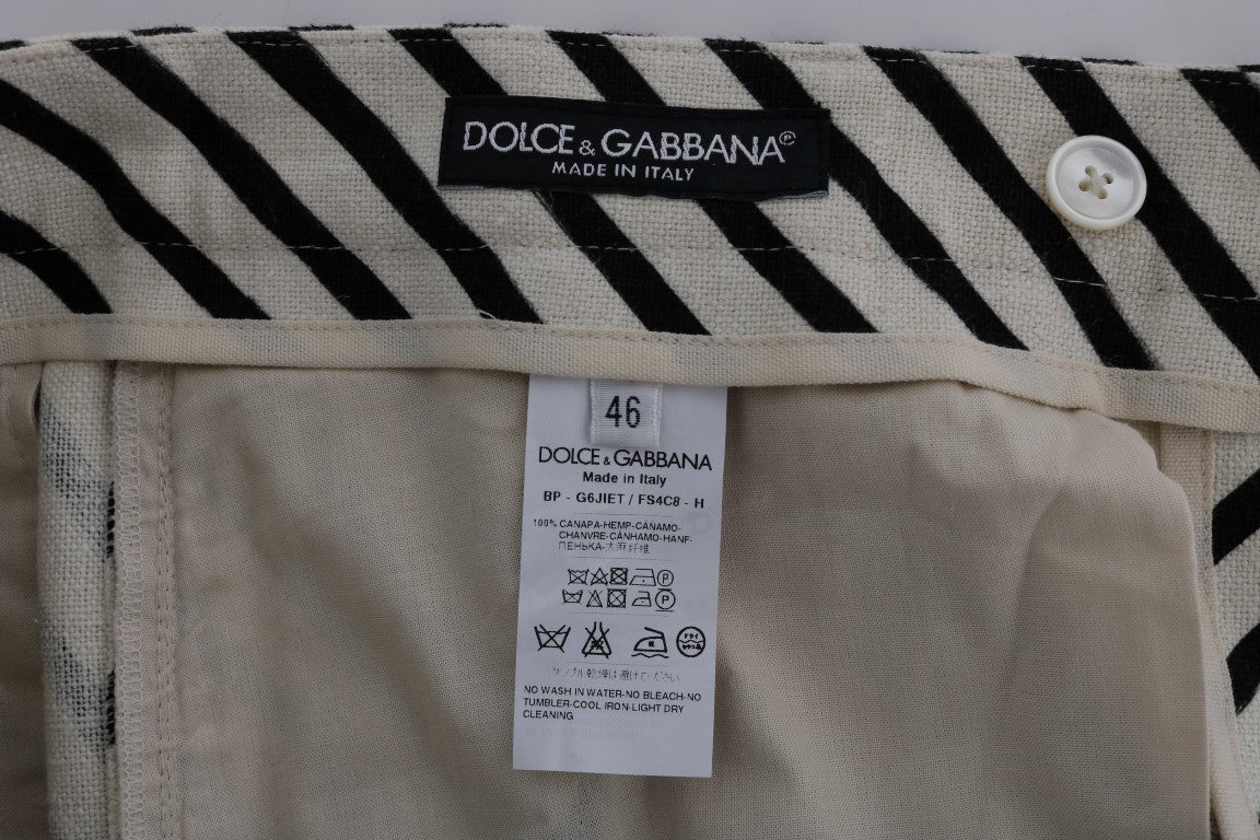 Повсякденні шорти Dolce &amp; Gabbana в смужку з коноплі