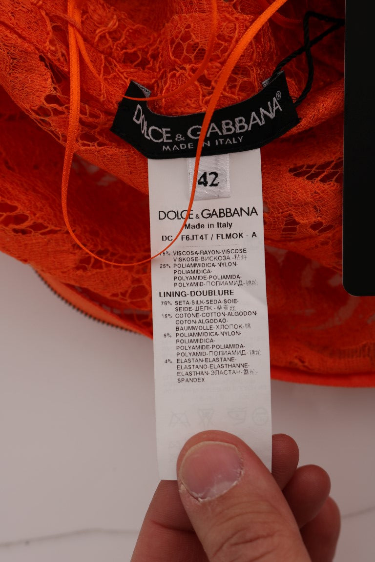 Елегантна помаранчева сукня-футляр Dolce &amp; Gabbana з довгим рукавом і повною довжиною