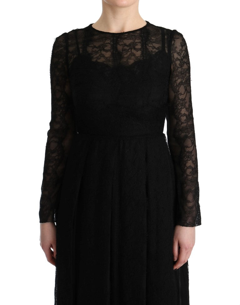 Елегантна чорна сукня-футляр Dolce &amp; Gabbana з довгим рукавом