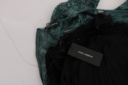 Елегантна зелена сукня-футляр із оздобленням кришталем Dolce &amp; Gabbana