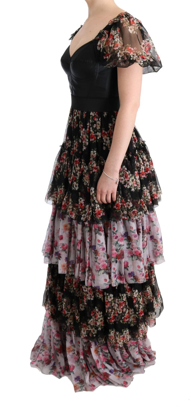 Елегантна квіткова сукня Dolce &amp; Gabbana з різнокольорової суміші шовку