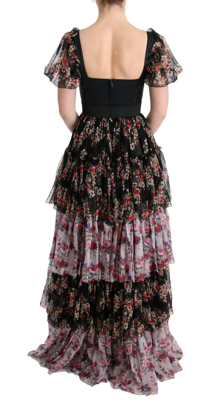 Елегантна квіткова сукня Dolce &amp; Gabbana з різнокольорової суміші шовку