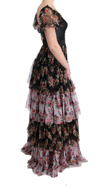 Елегантна квіткова сукня Dolce &amp; Gabbana з різнокольорової суміші шовку