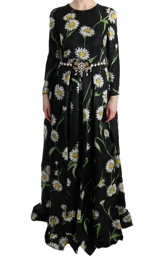 Елегантна максі-сукня кольору соняшника Dolce &amp; Gabbana з кристалами