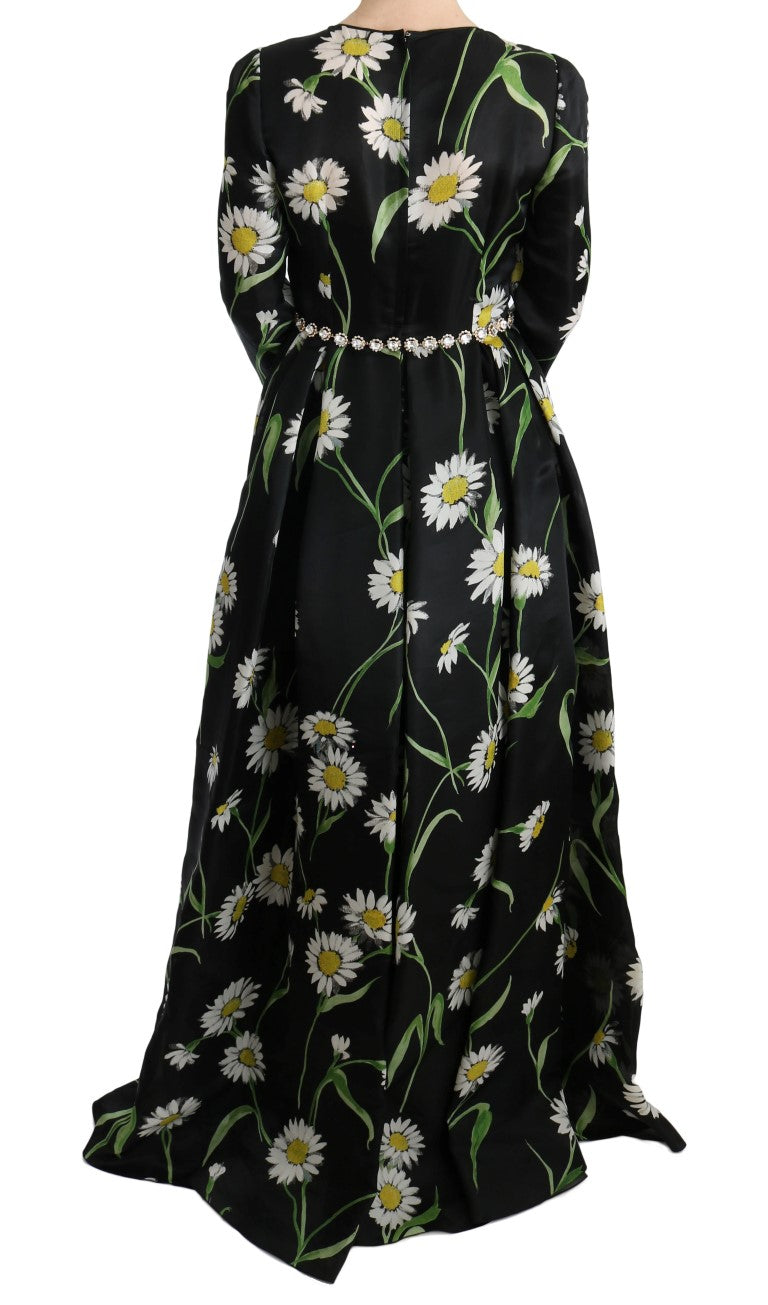 Елегантна максі-сукня кольору соняшника Dolce &amp; Gabbana з кристалами