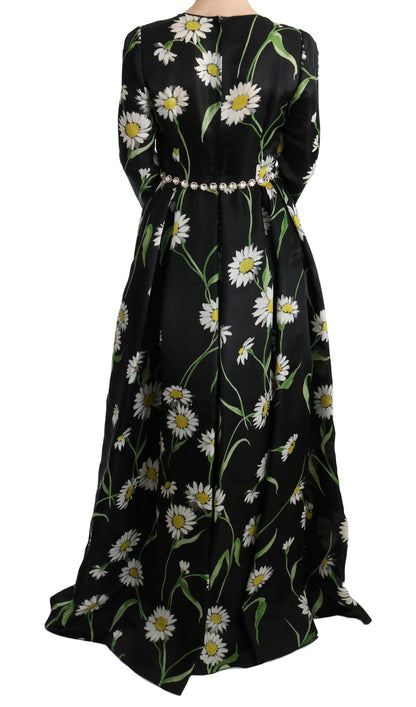 Елегантна максі-сукня кольору соняшника Dolce &amp; Gabbana з кристалами