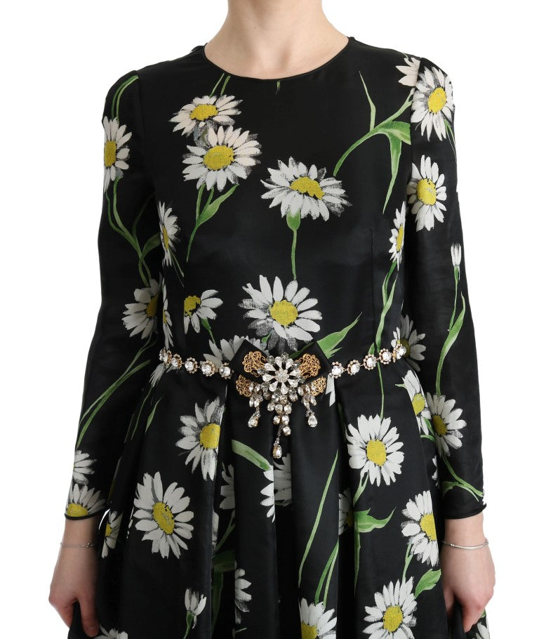 Елегантна максі-сукня кольору соняшника Dolce &amp; Gabbana з кристалами