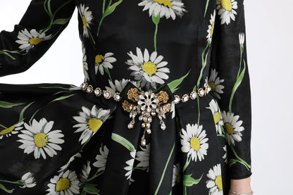 Елегантна максі-сукня кольору соняшника Dolce &amp; Gabbana з кристалами