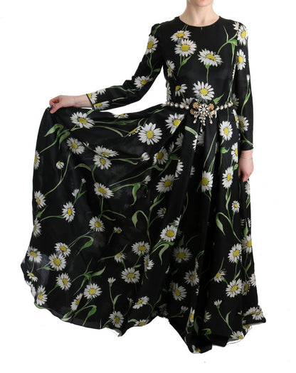 Елегантна максі-сукня кольору соняшника Dolce &amp; Gabbana з кристалами